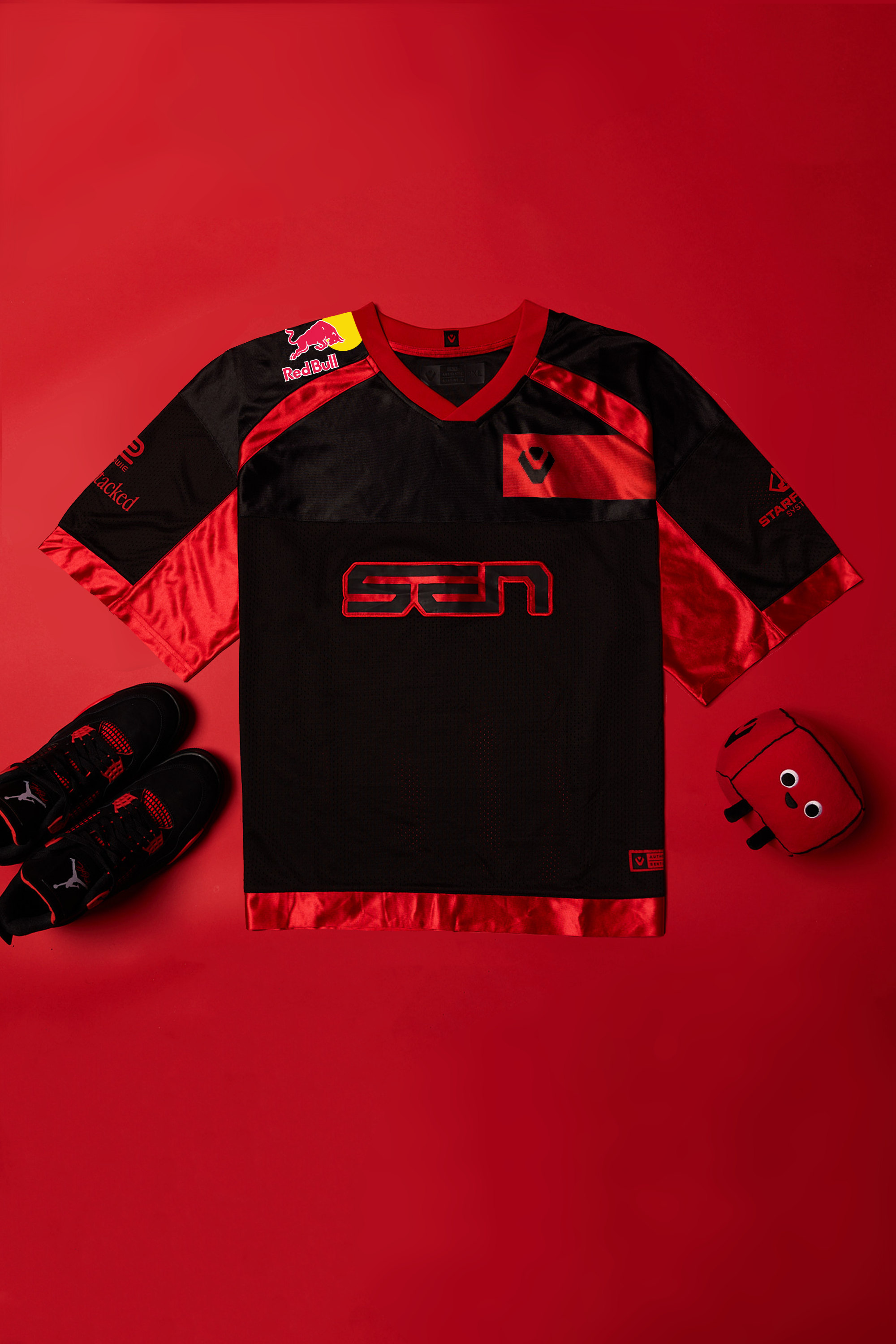 SEN Metallics Jersey - Metallic Black