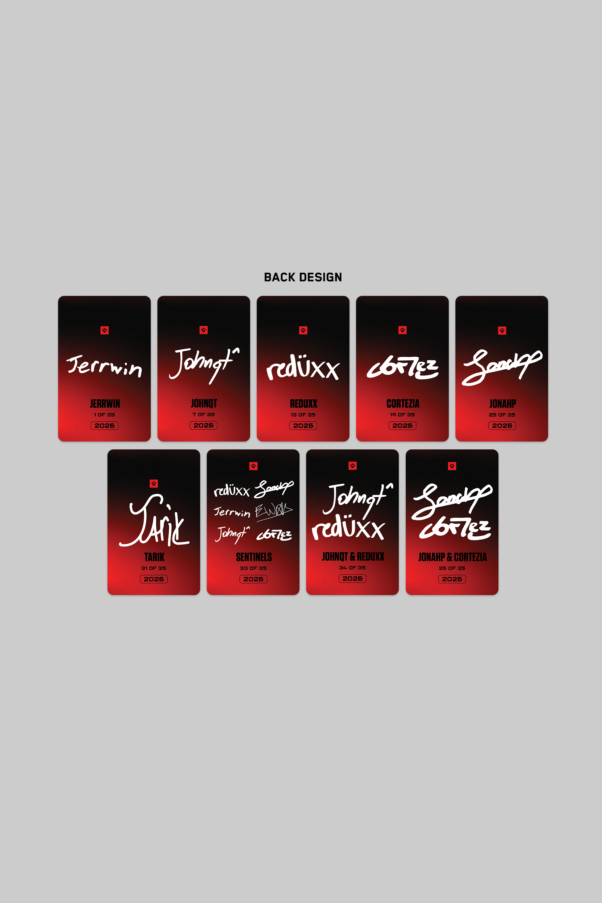 Pack of Official Sentinels Photocards: SEN Metallics