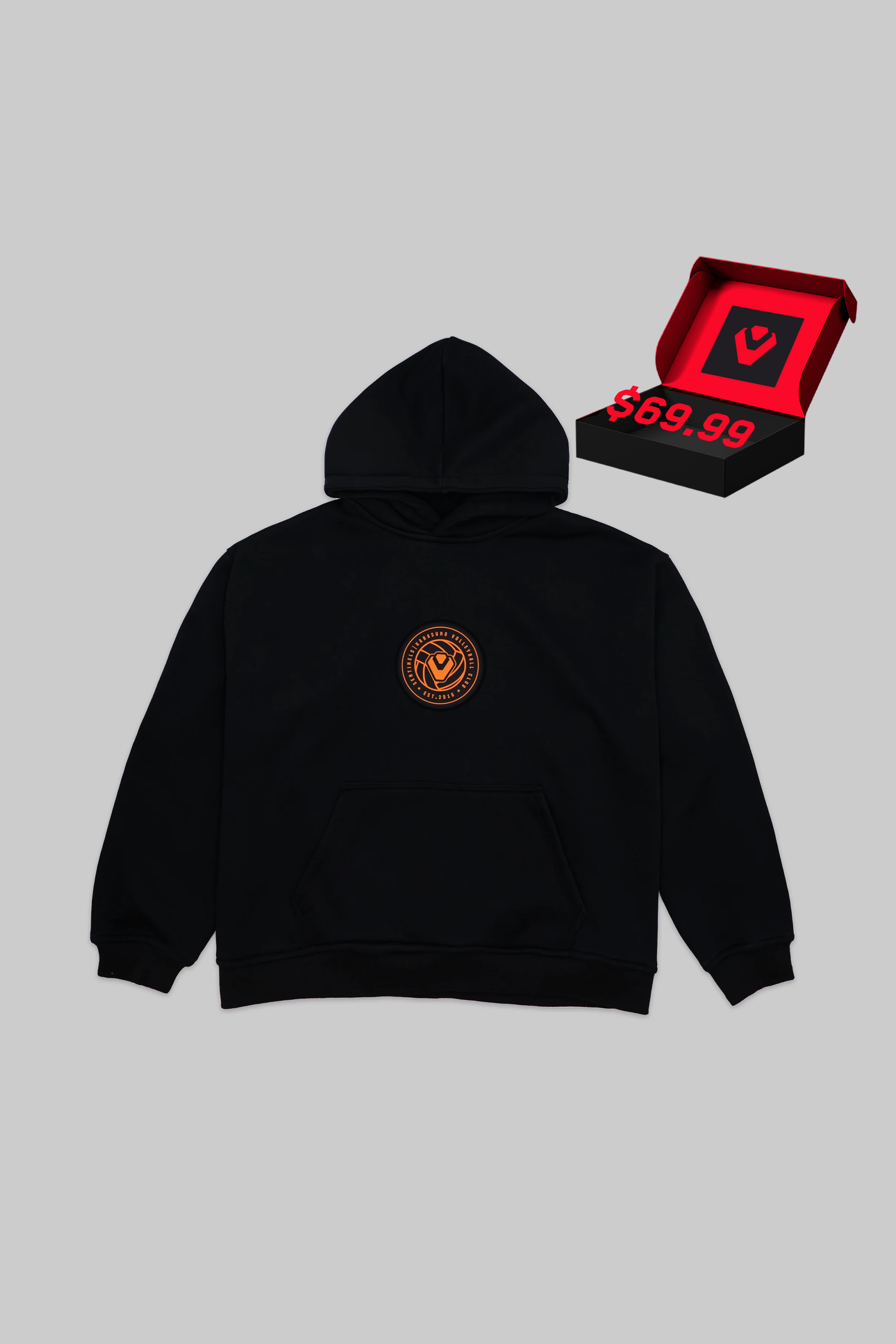 Volleyball Club Black Hoodie